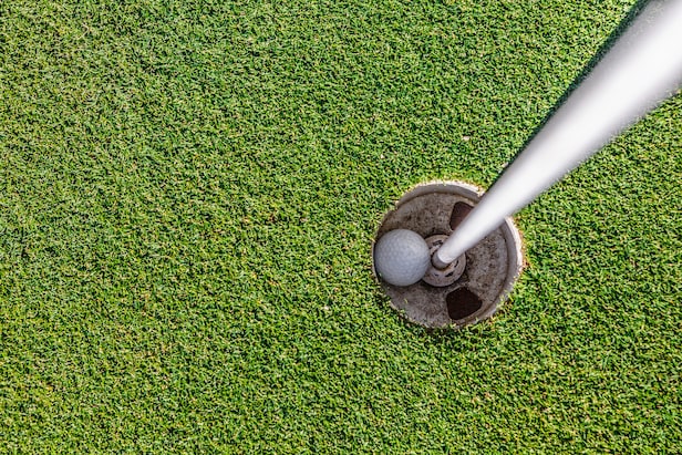 Rules of Golf Review: My buddy's ball hit mine into the hole on a par 3. Did I make a hole-in-one?