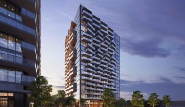 Renderings revealed: Arts District towers at 2143 E. Violet Street
