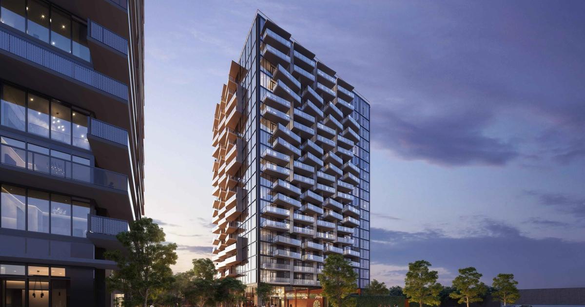 Renderings revealed: Arts District towers at 2143 E. Violet Street