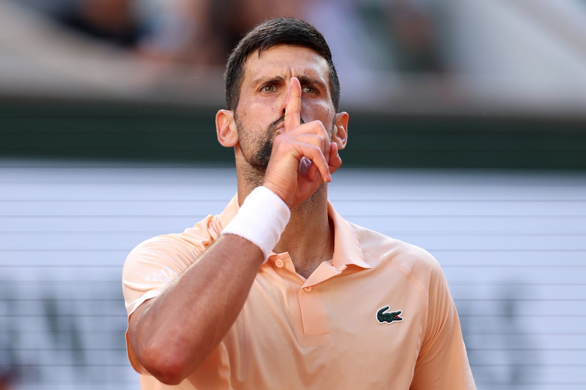 French Open LIVE: Latest scores and results as Novak Djokovic faces Joao Fonseca in blockbuster after Sinner’s shocking collapse