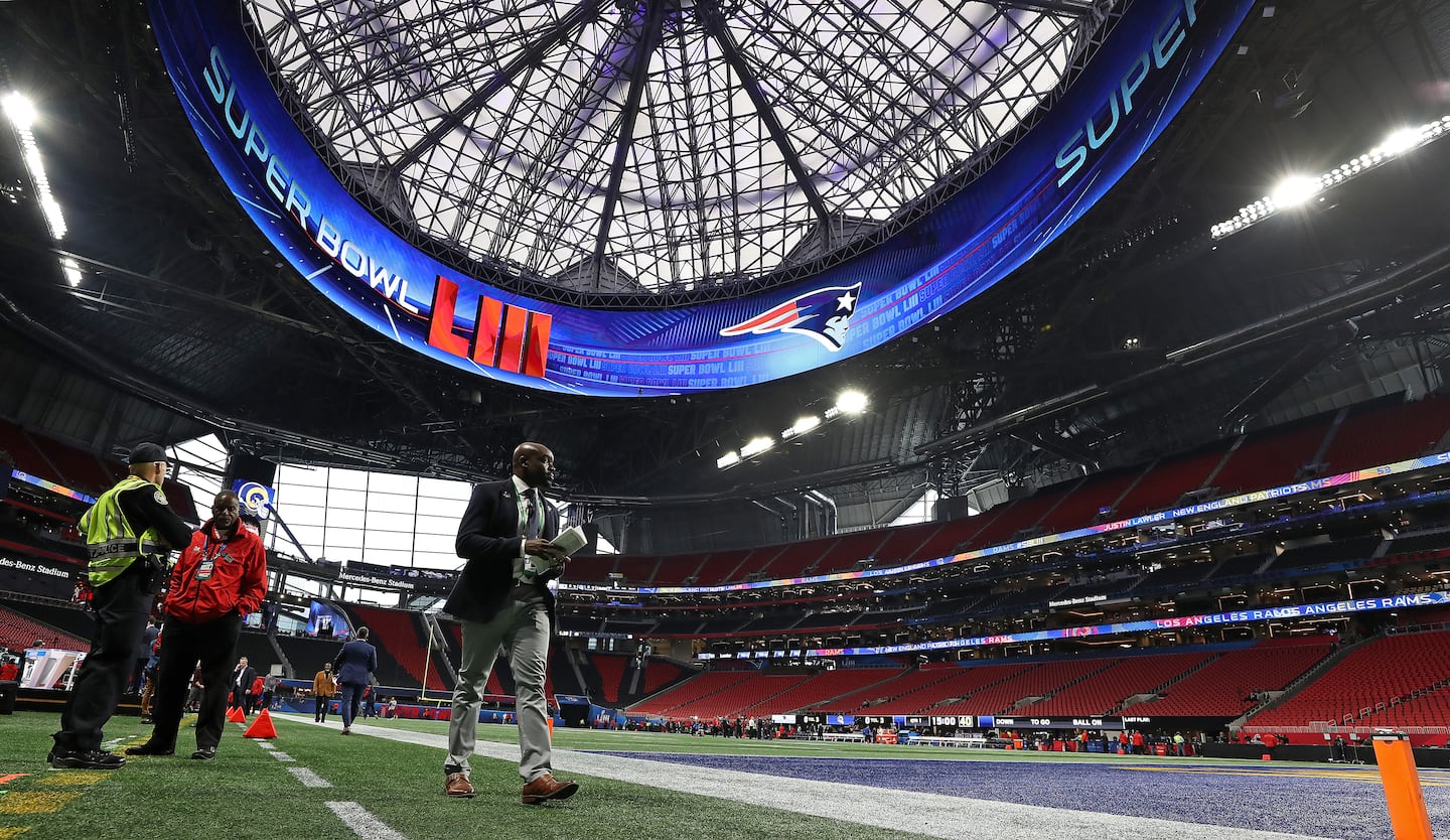 The Patriots won their last Super Bowl, No. 6, at Atlanta's Mercedes-Benz Stadium.