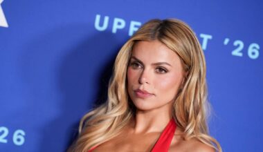 Brooks Nader suffers wardrobe malfunction after 'busting out' of her tiny red dress