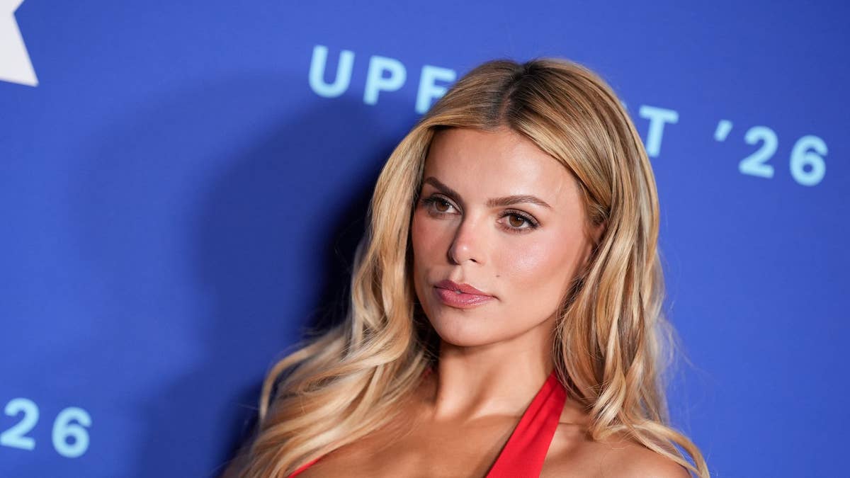 Brooks Nader suffers wardrobe malfunction after 'busting out' of her tiny red dress