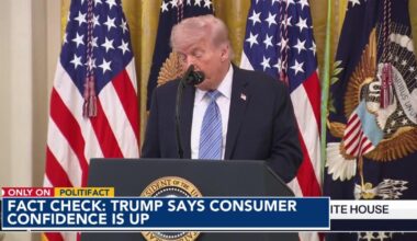 Trump says U.S. consumer confidence is ‘way up' :: WRAL.com
