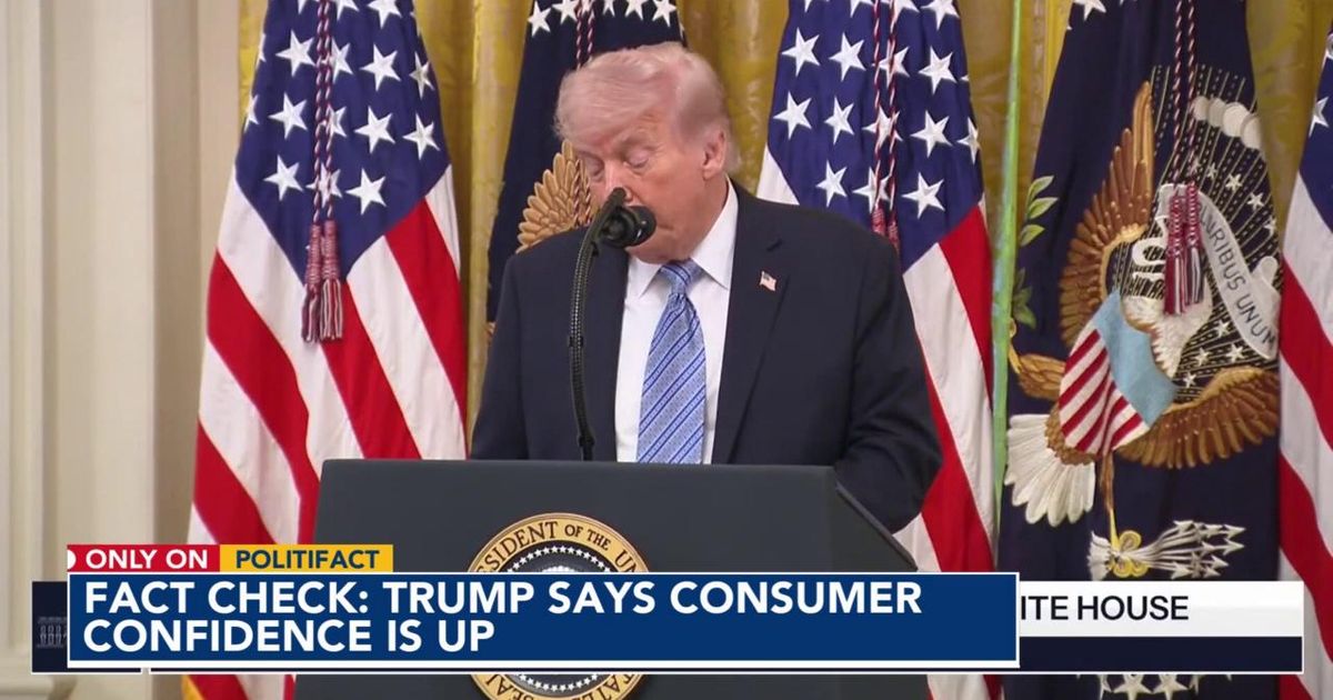 Trump says U.S. consumer confidence is ‘way up' :: WRAL.com