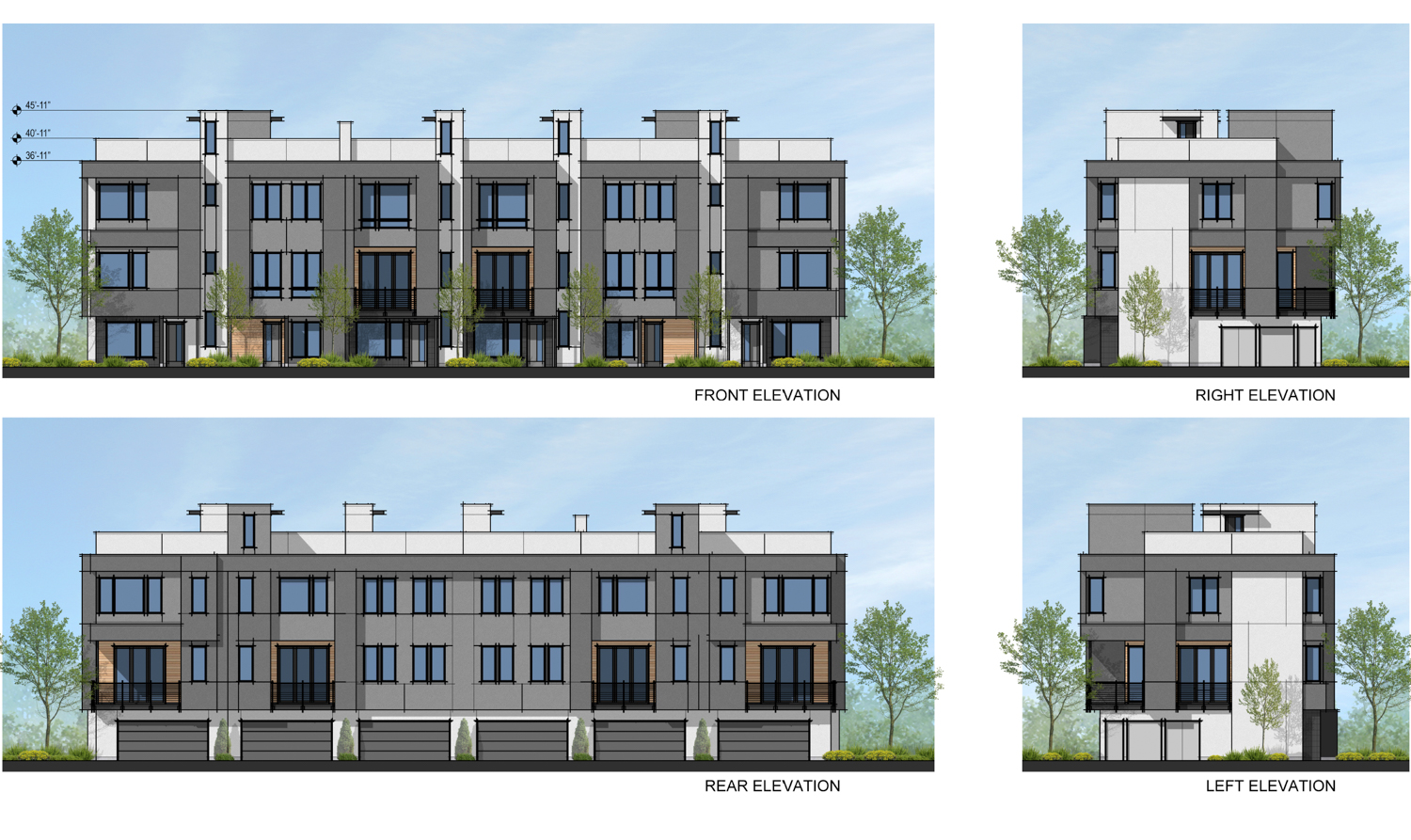 3350 West Bayshore Road townhouse multiplex, illustration by SDG Architects