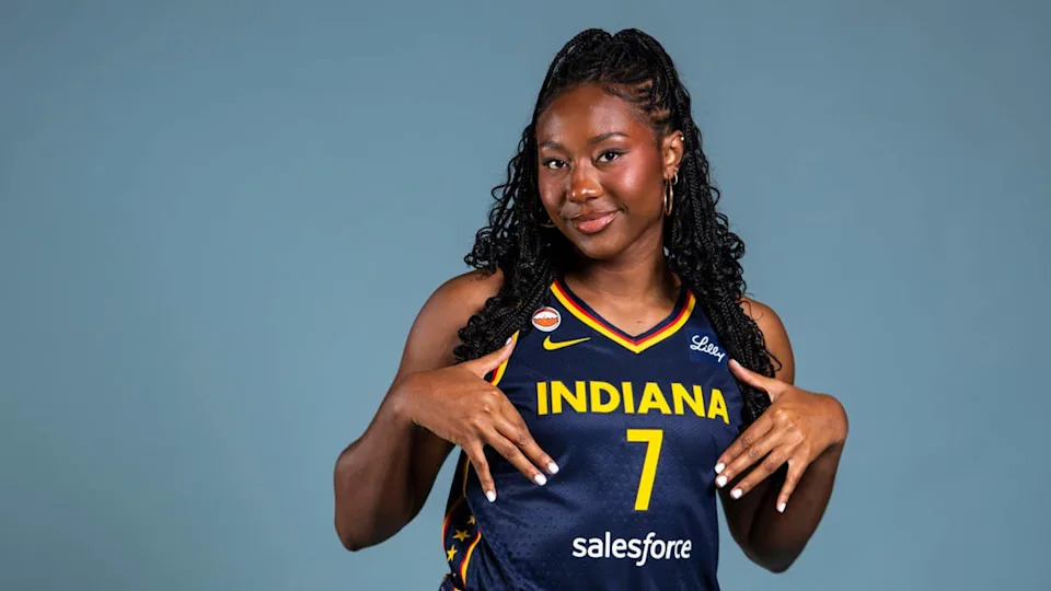 Indiana Fever forward Aliyah Boston (7) poses for a photo.Grace Smith/IndyStar / USA TODAY NETWORK via Imagn Images