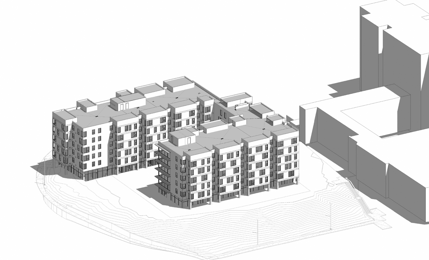 375 Laguna Honda Boulevard, illustration by Herman Coliver Locus Architecture