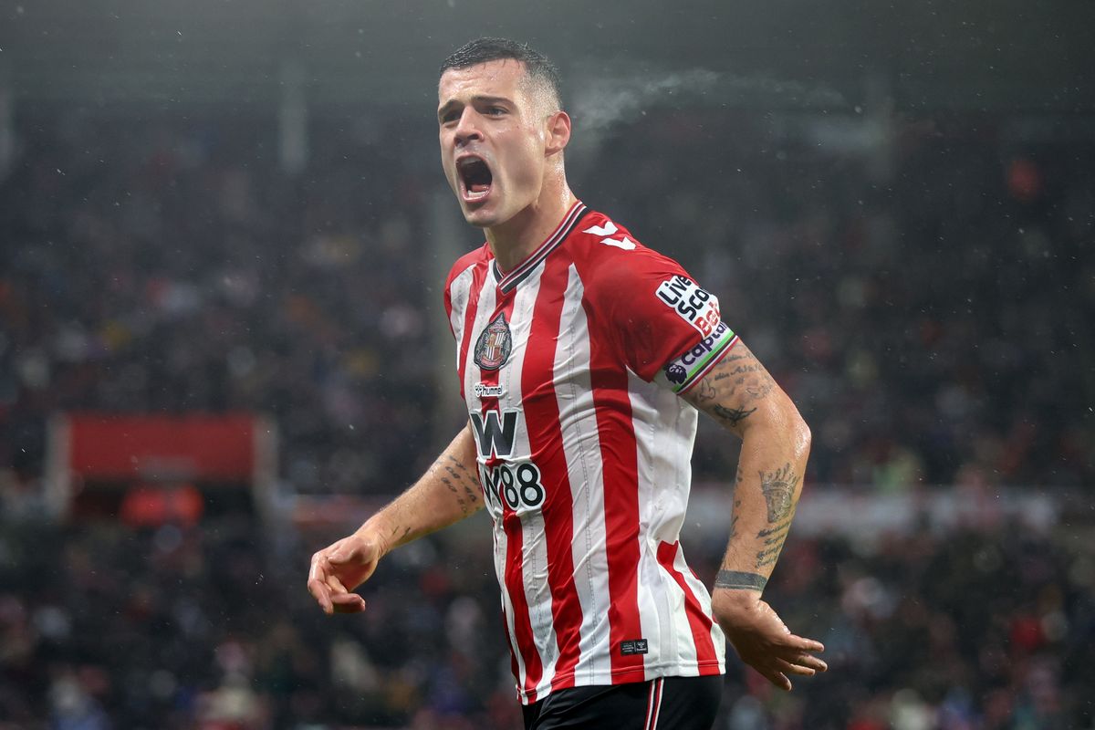 Granit Xhaka shouts