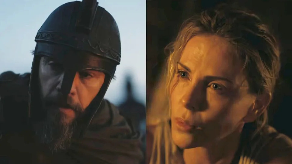 Matt Damon and Charlize Theron in The Odyssey.