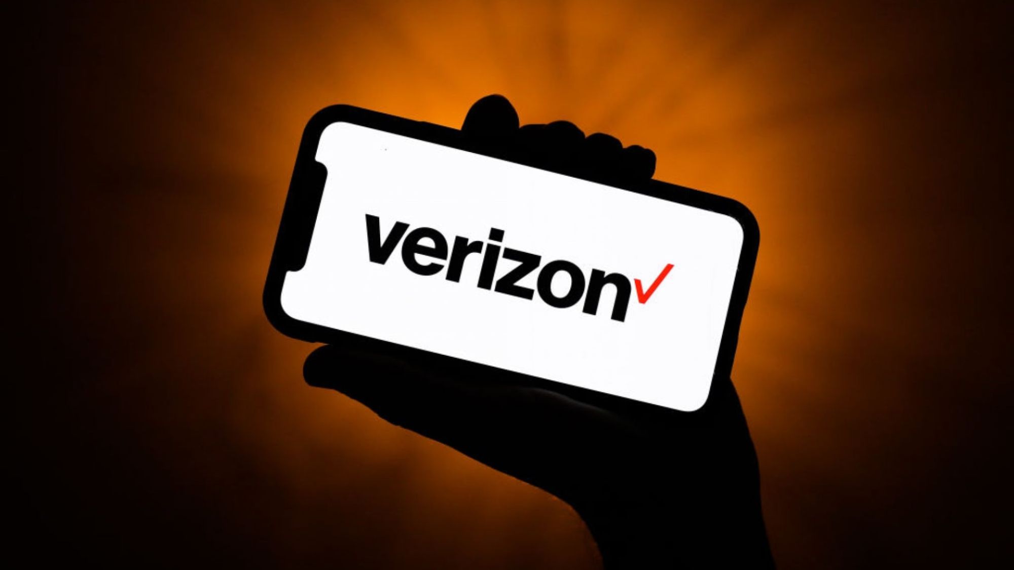 Verizon logo on iPhone