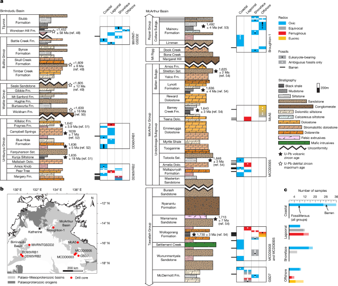 Early fossil eukaryotes were benthic aerobes