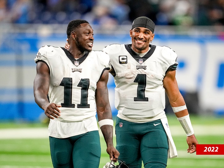aj brown and jalen hurts getty 1