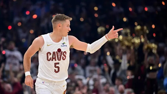 Cleveland Cavaliers guard Sam Merrill (5)Ken Blaze-Imagn Images