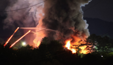 Large outside fire at recycling plant off Garner Road :: WRAL.com