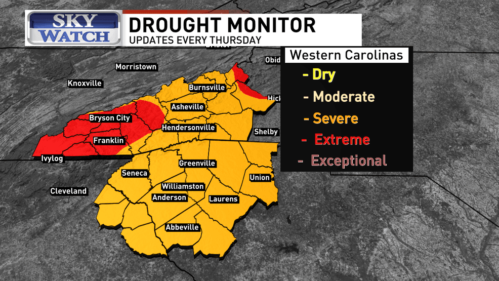 The data shows that recent rain has improved the drought situation, somewhat, across western North Carolina and the Upstate.
