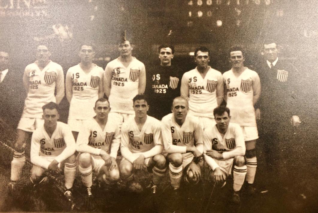 The USMNT ahead of its first match on home soil, a 1925 matchup against Canada