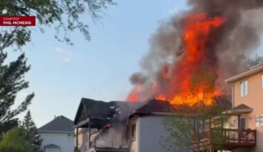 Video shows flames from roof during Johnston house fire