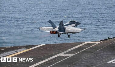 US strikes Iran targets for second time in three days - BBC