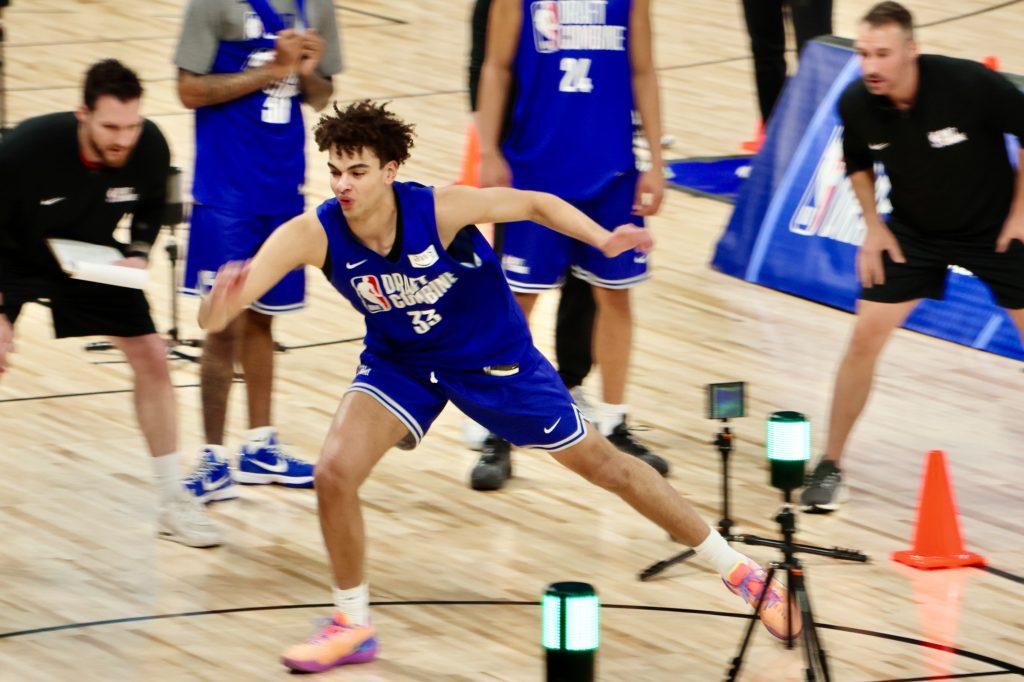 Young basketball player at NBA Draft Combine