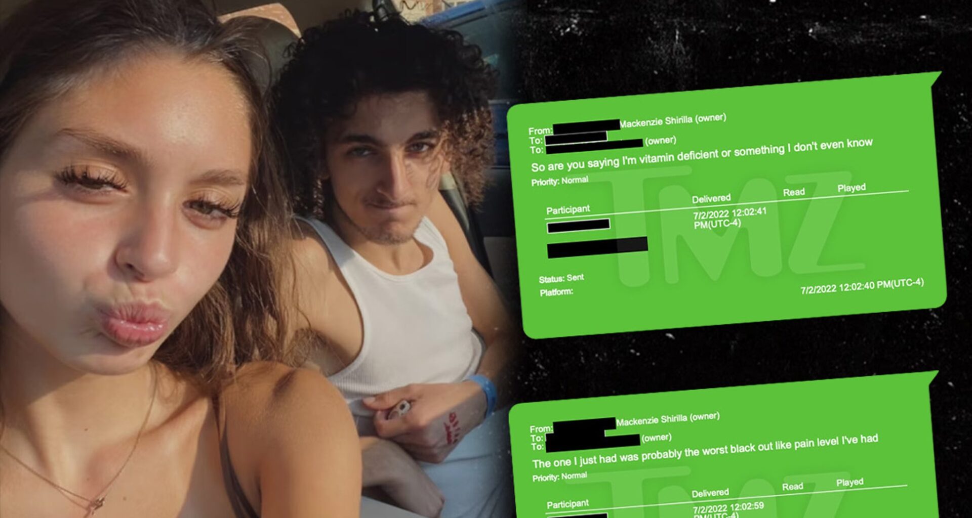Mackenzie Shirilla Texted About Experiencing 'Blackouts' Weeks Before Crash
