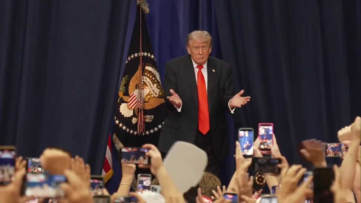 President Trump speaks to crowd in The Villages; joined by Dr. Phil on stage