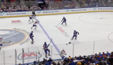 Goal scored during Game 7 between the Montreal Canadiens and the Buffalo Sabres in the second round of the National Hockey League playoffs.
