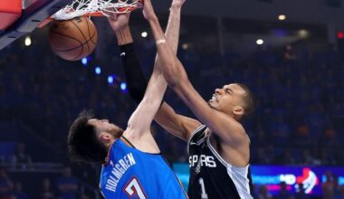 Chet Holmgren, unusually quiet vs. Spurs, gives Thunder a problem to solve this summer