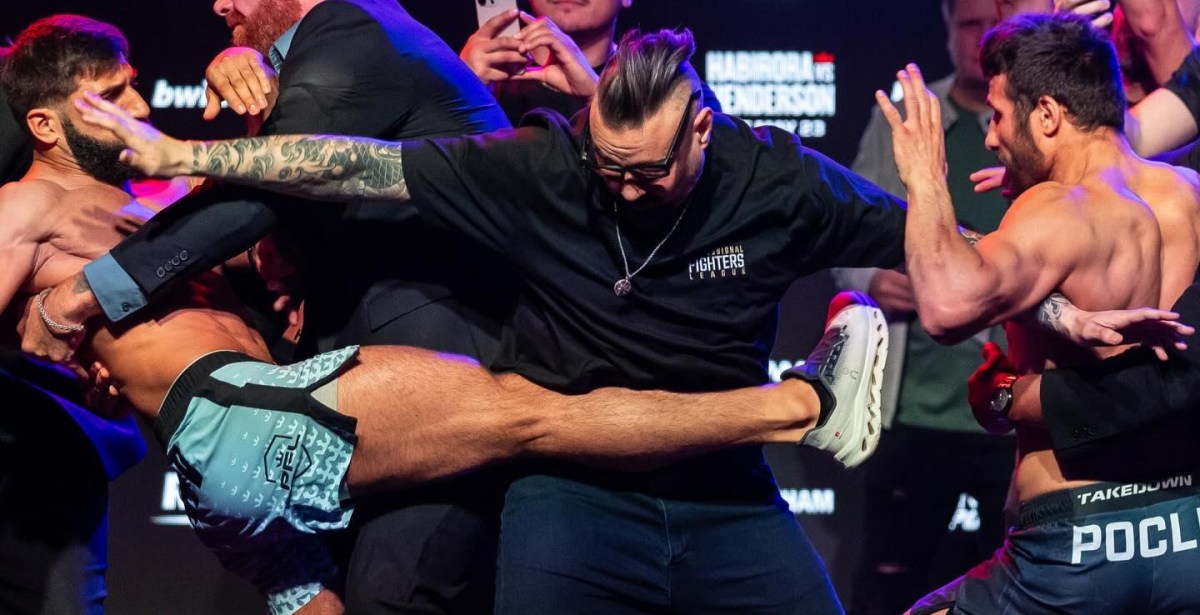 PFL has its own Khamzat — and he just started a knock-down, drag-out brawl at PFL Brussels weigh ins (Video)