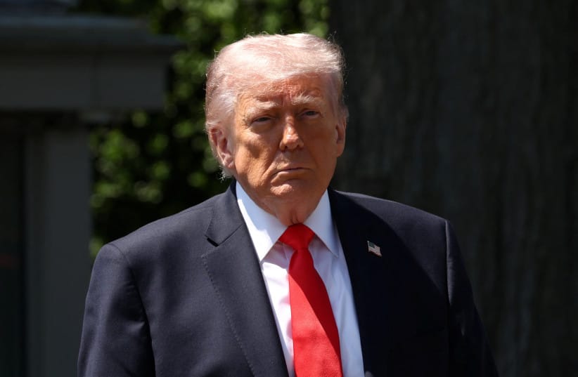 US President Donald Trump departs the White House in Washington, DC, US, May 1, 2026.