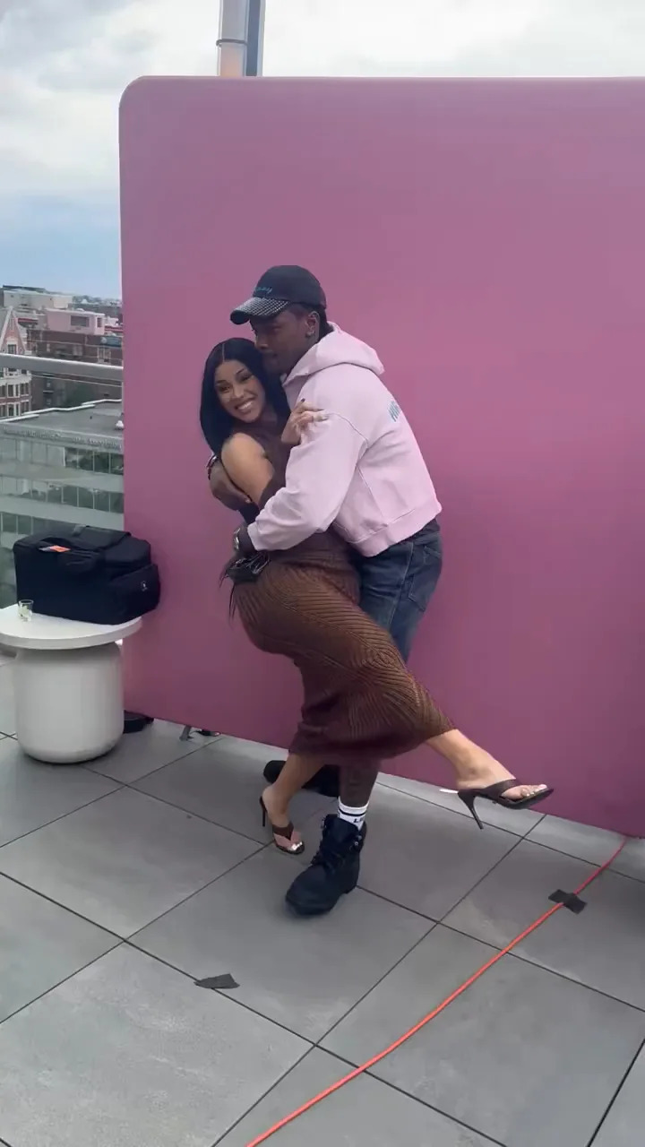 Cardi B and Stefon Diggs packed on the PDA at an event on Saturday, as seen above. X/therealknelson