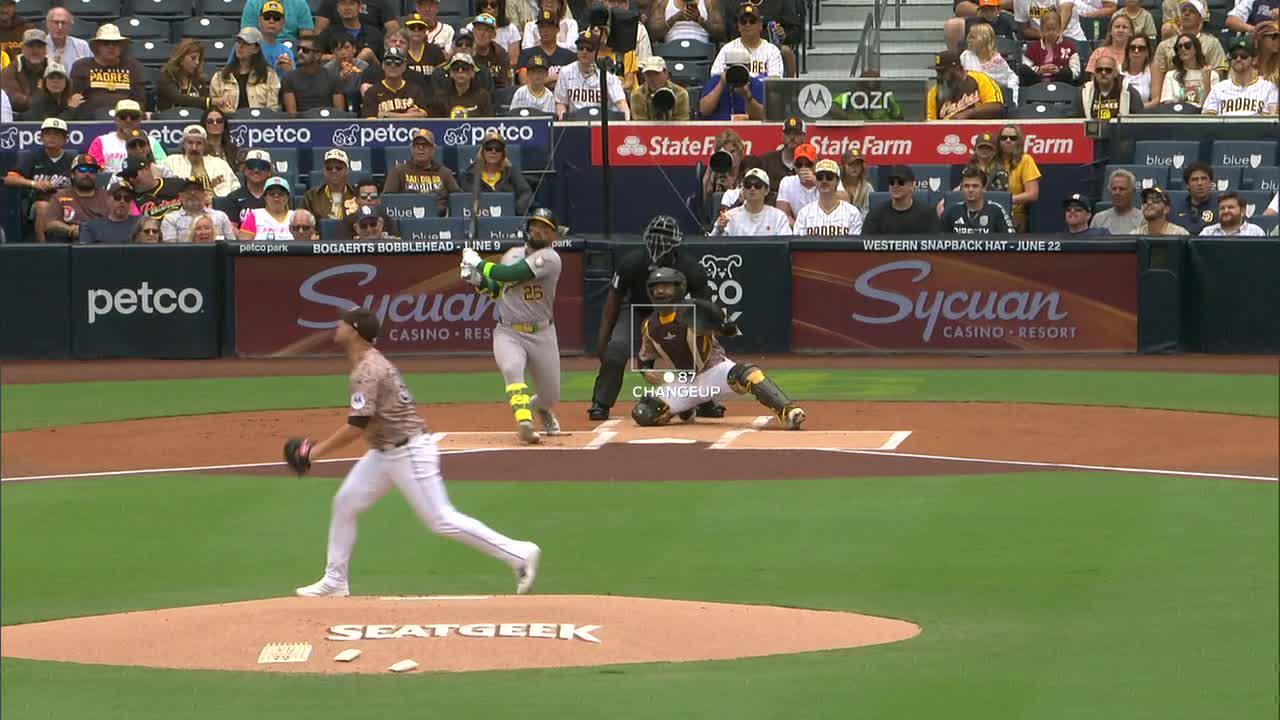 Cortes homers, Kurtz reaches base for 47th straight game as A's beat Padres 5-2