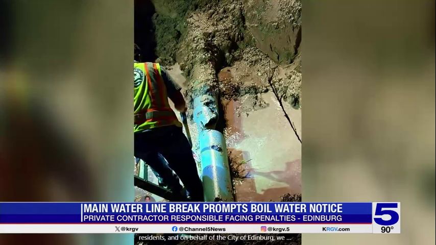 Edinburg mayor: Contractors will be held accountable for water line break that triggered boil water notice