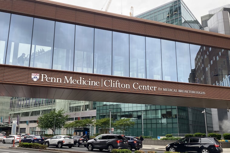 A walkway displays the new name for the new patient pavilion at the Hospital of the University of Pennsylvania. Penn Medicine received a $120 million gift from Catherine and Anthony Clifton last year, and renamed the $1.6 billion Pavilion at the Hospital of the University of Pennsylvania. It's now the Clifton Center for Medical Breakthroughs.