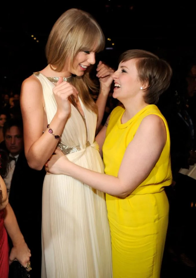Taylor Swift and Lena Dunham attend the 55th Annual GRAMMY Awards at STAPLES Center on February 10, 2013 in Los Angeles, CaliforniaCredit: Getty Images