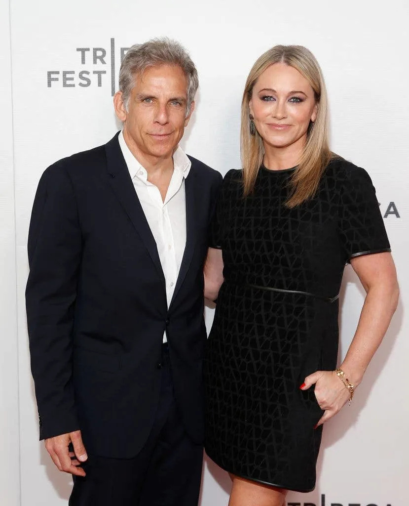 Ben Stiller (L) and Christine Taylor attend the "Let Liv" screening during Shorts: Misdirection at the 2023 Tribeca Festival at Village East Cinema on June 11, 2023 in New York City