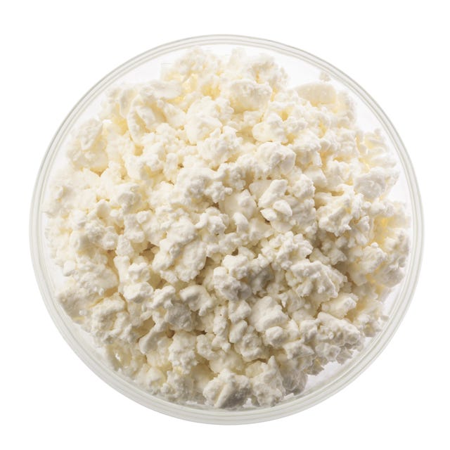 Bowl of cottage cheese isolated on white background, with clipping path bowl of cottage cheese isolated on white background, with clipping path