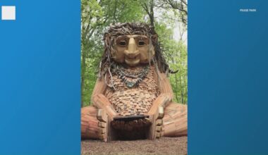 Artist behind Pease Park troll releases statement after sculpture's destruction