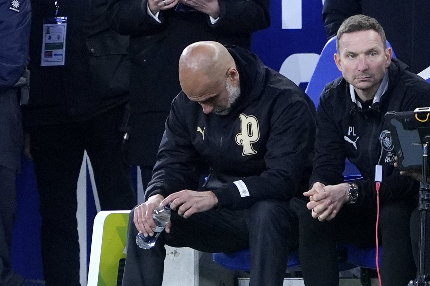 Pep Guardiola saw his side go 3-1 down before fighting back (Peter Byrne/PA).
