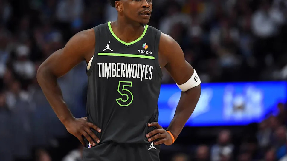 Minnesota Timberwolves guard Anthony Edwards (5) Christopher Hanewinckel-Imagn Images