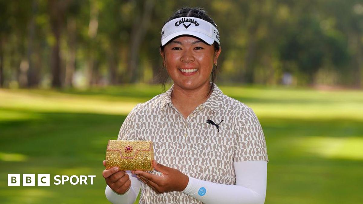 Anna Huang of Canada poses with the trophy after the final round of the Lalla Meryem Cup at Royal Golf Dar Es Salam