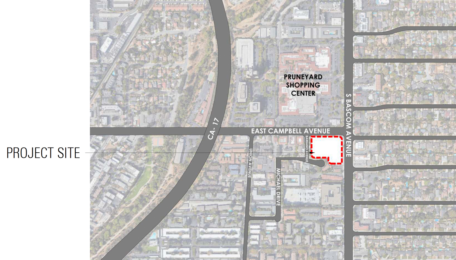 980 East Campbell Avenue site map, illustration by BAR Architects and Interiors