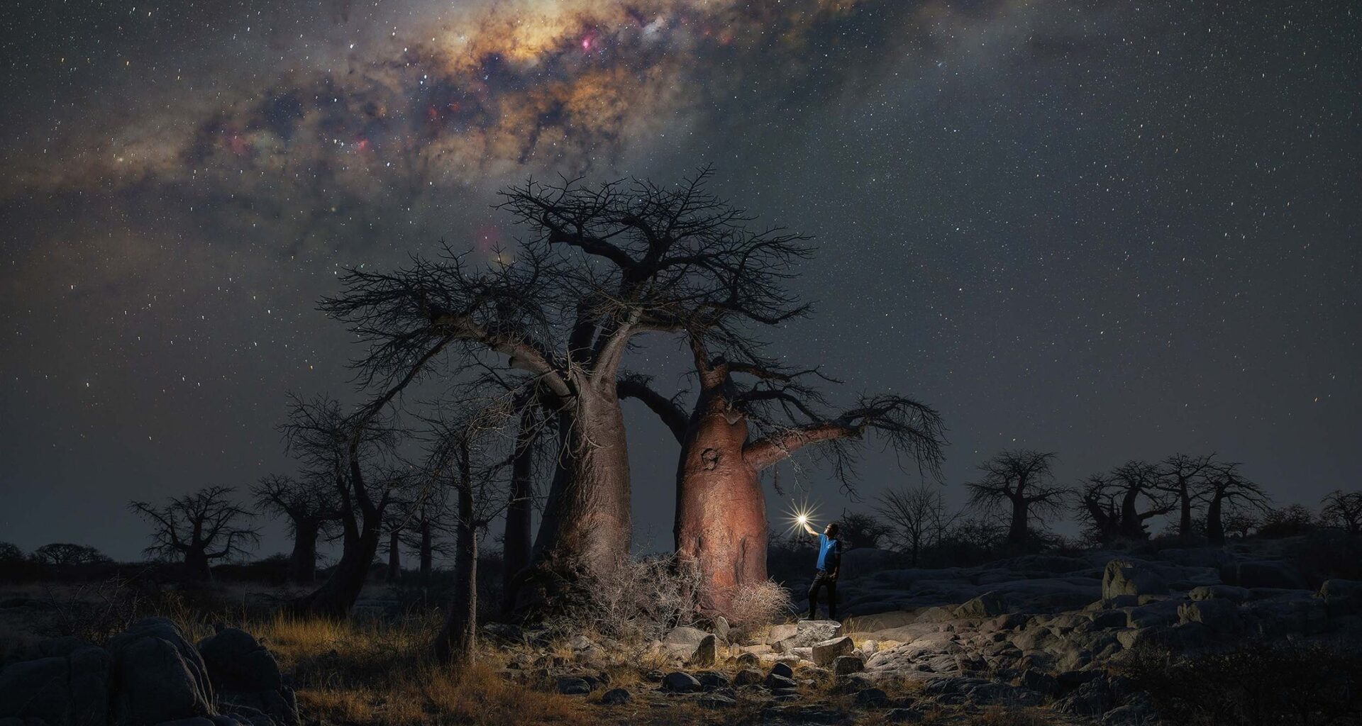 I spent 10 days traveling through Botswana, living out of my car and moving through remote desert landscapes in complete isolation, focused entirely on photographing the night sky