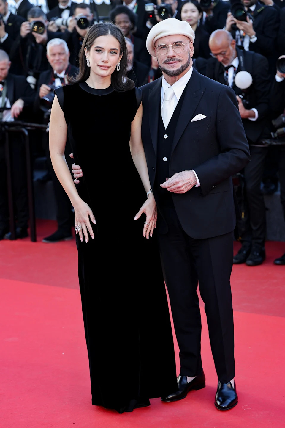 Ella Bleu Travolta and John Travolta attend the <em>Karma</em> screening on May 15.