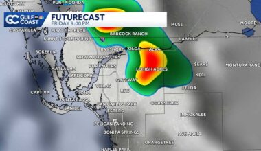 Another round of storms is expected across Florida's Gulf Coast on Friday.