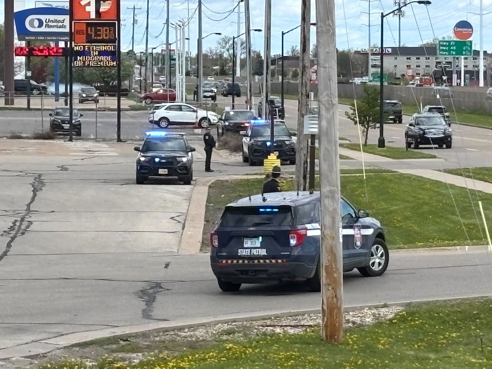 Police presence outside of Fleet Farm in Oshkosh