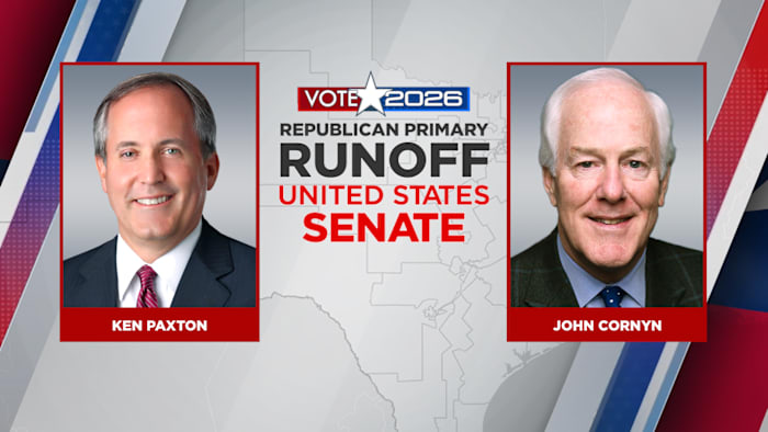 ELECTION RESULTS: Texas Senate race between Sen. John Cornyn, AG Ken Paxton in May 26 primary runoff