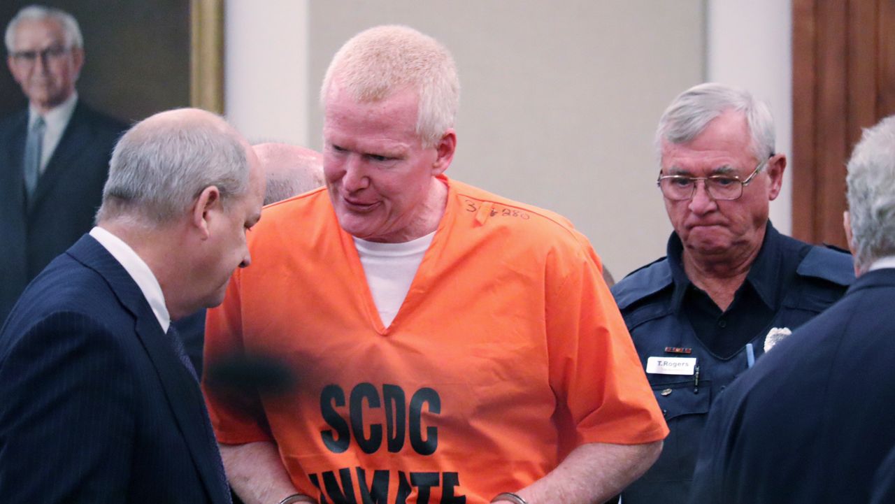 Disbarred attorney Alex Murdaugh arrives in court in Beaufort, S.C. Thursday, Sept. 14, 2023. (AP Photo/James Pollard, File)
