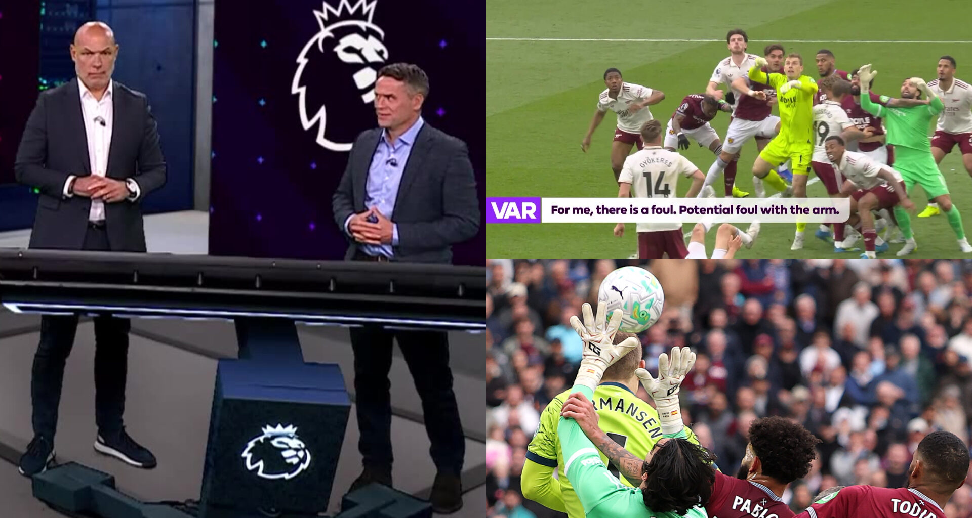 Why was West Ham's goal against Arsenal ruled out?