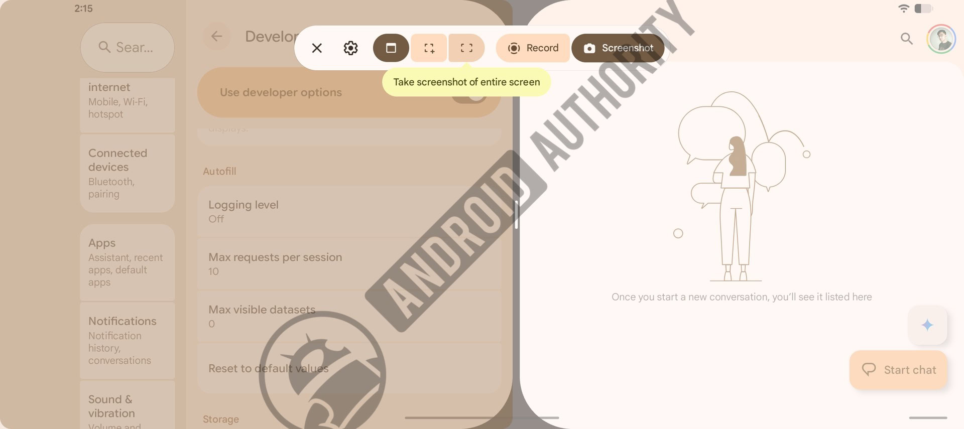 Android 17 QPR1 Beta 3 New screen recording toolbar with screenshots watermarked (2) watermarked (1)